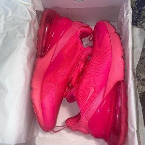 Hyper pink air max 270s